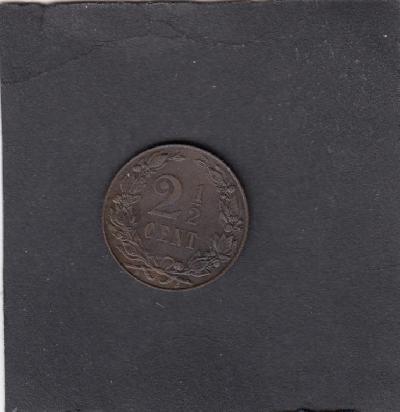 Beschrijving: 2 1/2 Cent WILHELMINA
